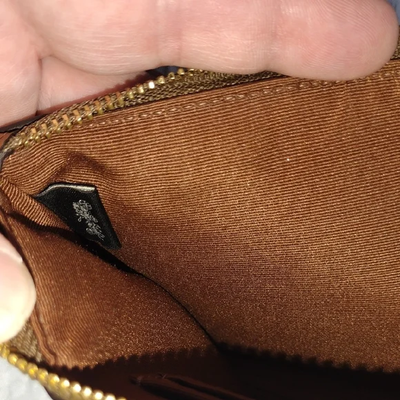 Coach Large Corner Zip Wristlet In Signature Canvas with Vibrant Stripes NWOT - Picture 7 of 8